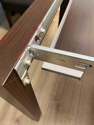 Mesa comedor y buffet madera oscura