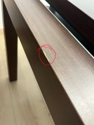 Mesa comedor y buffet madera oscura