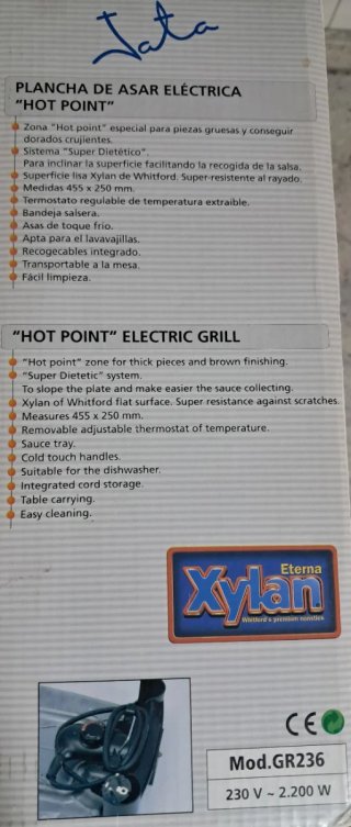 Plancha Asar Jata GR236 Hotpoint