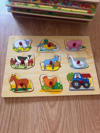 Cajón 4 Puzzles Madera Nenittos