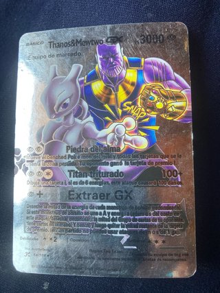 Thanos & Mewtwo GX 3000 HP Carta Pokémon