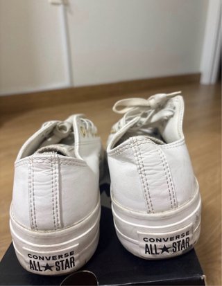 Converse Plataforma Blanco y Dorado