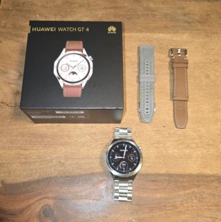 Huawei Watch GT 4 - Correa Marrón y Plata