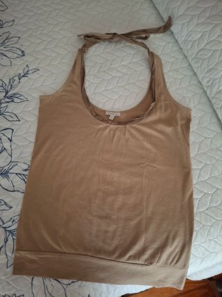 Camiseta tirantes Massimo Dutti beige Talla M