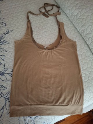 Camiseta tirantes Massimo Dutti beige Talla M