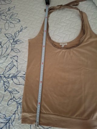 Camiseta tirantes Massimo Dutti beige Talla M