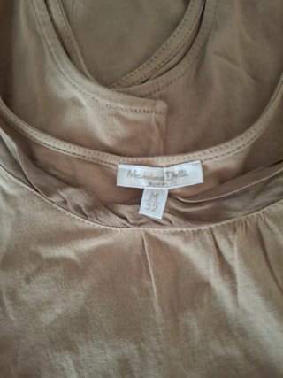 Camiseta tirantes Massimo Dutti beige Talla M