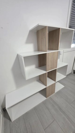 Estantería Roble/Blanco