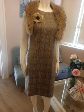 Max Mara Abito Lana Mohair Taglia 46