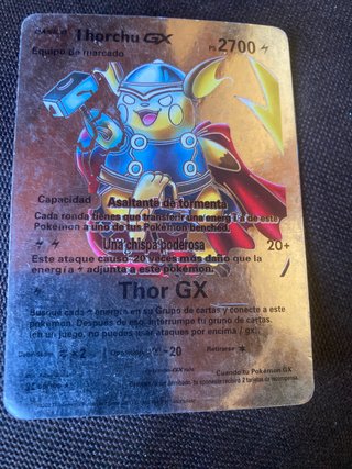 Carta Pokémon Thorchu GX Thor Metalizada