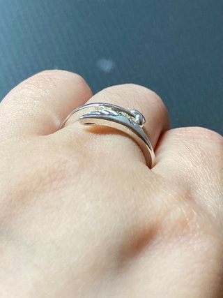 Anillo Acero Diseño Alas Talla 18