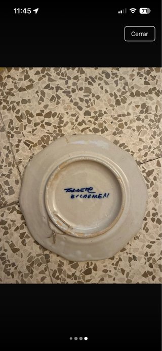 Plato de cerámica decorativo Talavera