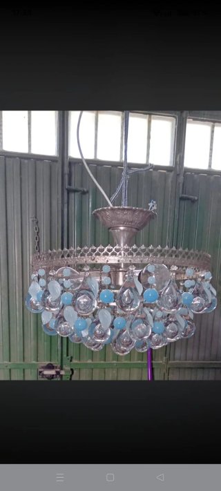 Lámpara Cristal de Bohemia Años 60-70
