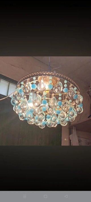 Lámpara Cristal de Bohemia Años 60-70