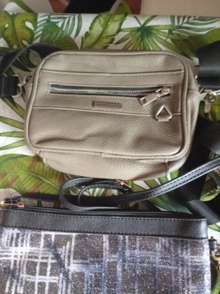 Lote 5 Bolsos Beige y Multicolor