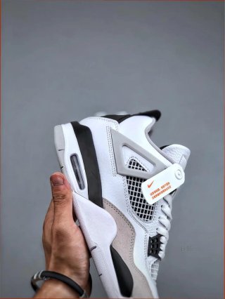 Air Jordan 4 Blanco Gris Talla 42