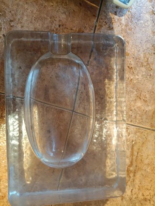 Cenicero de cristal ovalado