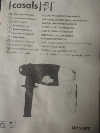Martillo electroneumatico perforador + accesorios