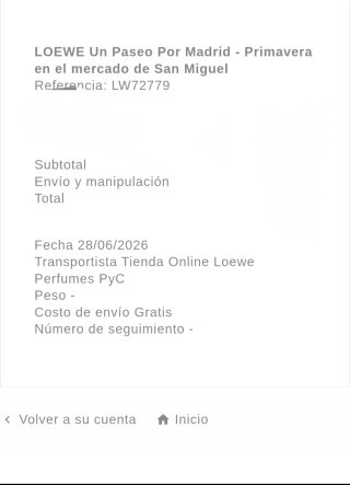 Perfume Loewe Un Paseo por Madrid 100ml.