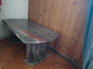Mesa de salón de mármol baja 110×58×45