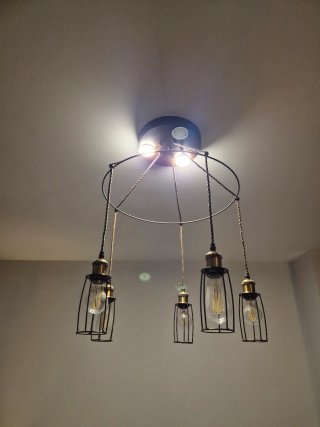 Lámpara Diseño Industrial bronce oscuro