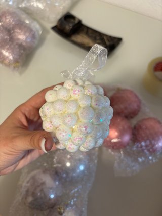 10 Bolas Blancas Navidad