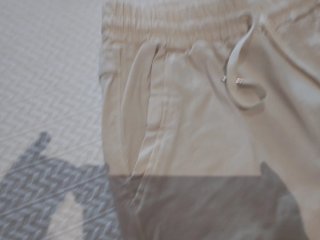 Pantalón beige cintura elástica