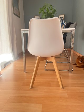 Silla comedor polipropileno y madera haya