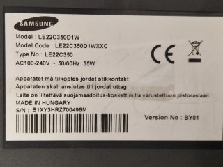 Samsung TV 22" LE22C3501W