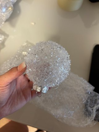 4 Bolas Navidad Brillo Transparente