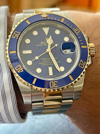 Rolex Submariner Acero y Oro Cerámico Azul