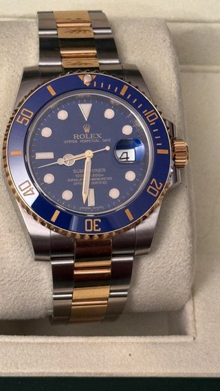 Rolex Submariner Acero y Oro Cerámico Azul 40 mm