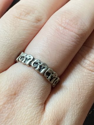 Anillo elefantes plata 17mm