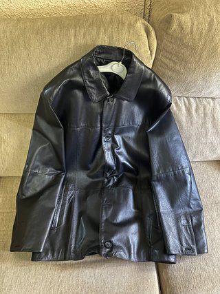 Chaqueta Reflejo sport wear cuero  negra Talla L