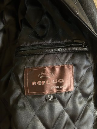 Chaqueta Reflejo sport wear cuero  negra Talla L