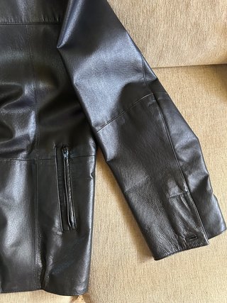 Chaqueta Reflejo sport wear cuero  negra Talla L
