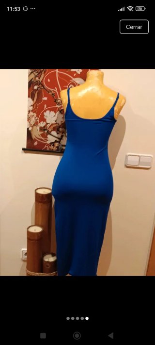 Vestido azul tirantes básico