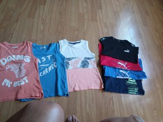 Lote 7 camisetas niño de 4-5 años y 5-6 años
