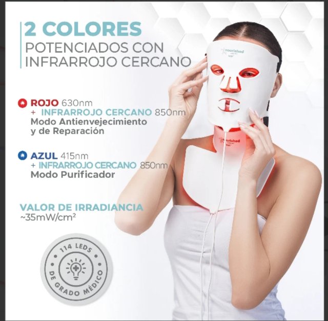 Máscara LED Cara y Cuello Nourished Bodynskin