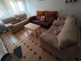 Sofá y mesa plegable madera