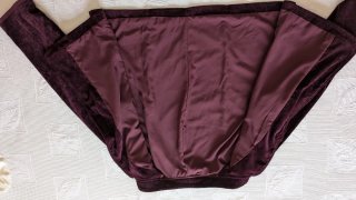 Chaqueta Terciopelo Burdeos Cuello Mao