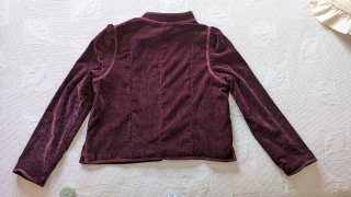 Chaqueta Terciopelo Burdeos Cuello Mao