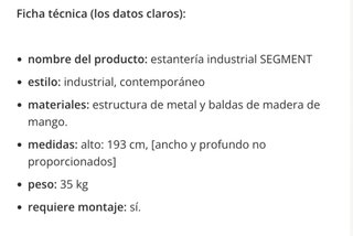 Estantería Industrial Acero Negro y Madera
