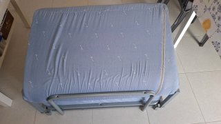 Puff cama plegable beige