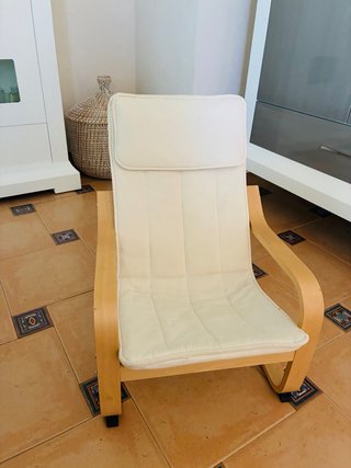 Hamaca infantil de madera y tela