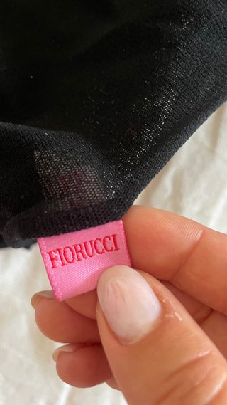 Top manica corta trasparente nero