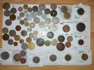 Lote de monedas antiguas y modernas