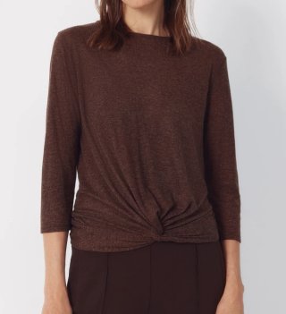 Camiseta Cortefiel nudo M/38/10 marrón