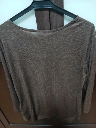 Camiseta Cortefiel nudo M/38/10 marrón