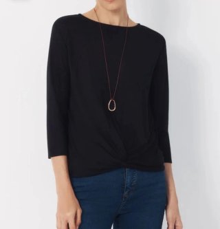 Camiseta Cortefiel nudo M/38/10 marrón